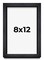 Photo Size Shadow Box 1" Depth Black Picture Frame - UV Acrylic, Backing, Hanging Hardware
